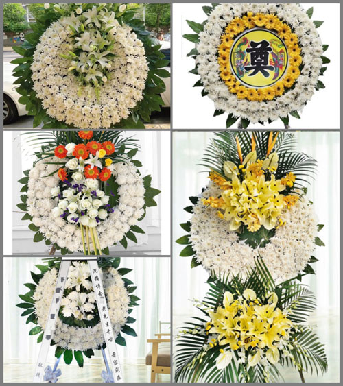 浙江省绍兴嵊州市三界镇董龙村花圈速递